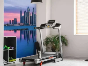 Clearance Dubai Marina bij zonsondergang fotobehang Steden | Architectuur