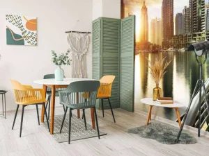 Sale Dubai Marina bij zonsopkomst fotobehang Architectuur