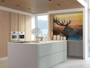Best Edelhert met zichtbaar Gewei fotobehang Dieren