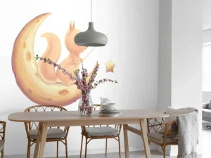 Outlet Eekhoorn op de maan fotobehang Babykamer