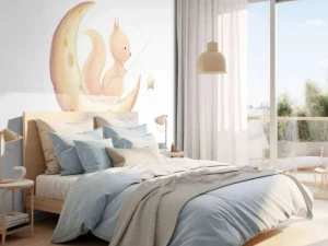 Outlet Eekhoorn op de maan fotobehang Babykamer