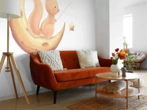 Outlet Eekhoorn op de maan fotobehang Babykamer