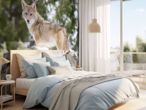 Outlet Een coyote in de winter fotobehang Dieren