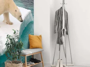 New Een ijsbeer observeert de zee fotobehang Dieren