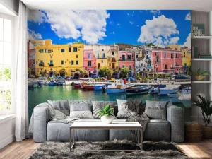 Sale Een kleurrijk eilandje in Italië fotobehang Transport | Architectuur