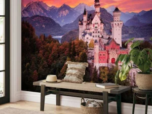 Discount Een koninklijk berglandschap fotobehang Architectuur