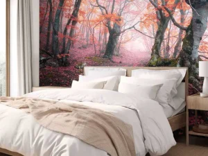 Online Een sprookjesbos fotobehang Bloemen