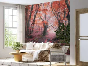 Online Een sprookjesbos fotobehang Bloemen