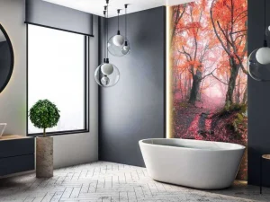 Online Een sprookjesbos fotobehang Bloemen