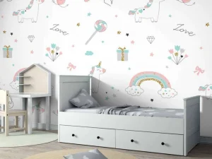 Outlet Eenhoorns, regenbogen en glitters Kinderkamer | Dieren