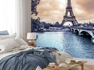 Hot Eiffeltoren met donker effect fotobehang Architectuur