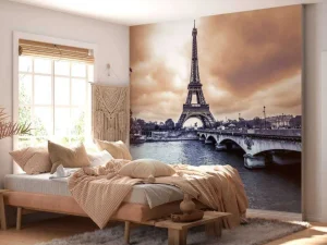 Hot Eiffeltoren met donker effect fotobehang Architectuur