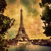 Online Eiffeltoren vintage design fotobehang Gang | Architectuur