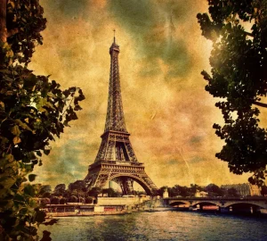 Online Eiffeltoren vintage design fotobehang Gang | Architectuur