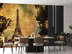 Online Eiffeltoren vintage design fotobehang Gang | Architectuur