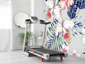 Best Exotische bloemen met een grijze achtergrond fotobehang Keuken | Gang