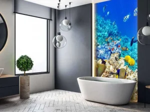 Sale Exotische vissen in de oceaan fotobehang Dieren