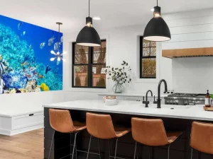 Sale Exotische vissen in de oceaan fotobehang Dieren