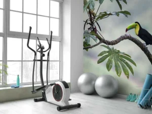 Best Exotische vogel op een tak fotobehang Tienerkamer | Bloemen
