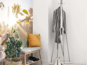 Hot Felle Zon achter Bloesem takjes fotobehang Bloemen