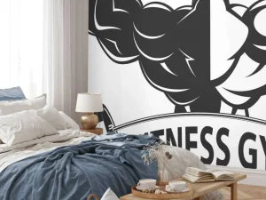 Best Fitness logo fotobehang Sport