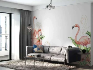 Fashion Flamingo design fotobehang Dieren