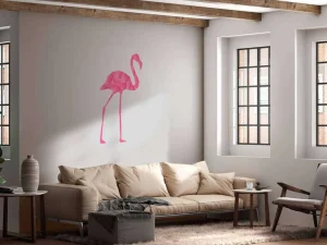 Hot Flamingo Origami fotobehang Babykamer | Dieren