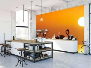 Clearance Flamingo's bij zonsondergang fotobehang Dieren