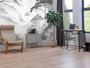 New Fotobehang - Mistige Bergvallei Landschappen