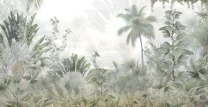 Outlet Fotobehang - Mistige Jungleochtend Kinderkamer | Natuur