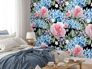 Best Fotobehang - Nachtelijke Rozen Wals Bloemen