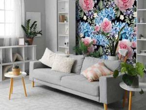 Best Fotobehang - Nachtelijke Rozen Wals Bloemen