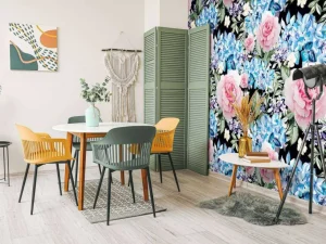 Best Fotobehang - Nachtelijke Rozen Wals Bloemen