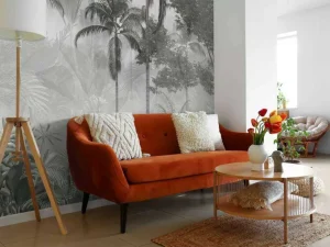 New Fotobehang - Nevelig Palmbos Kinderkamer | Natuur