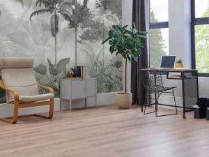 New Fotobehang - Nevelig Palmbos Kinderkamer | Natuur