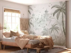 Discount Fotobehang - Oosterse Tuin bij Dageraad, groen Landschappen