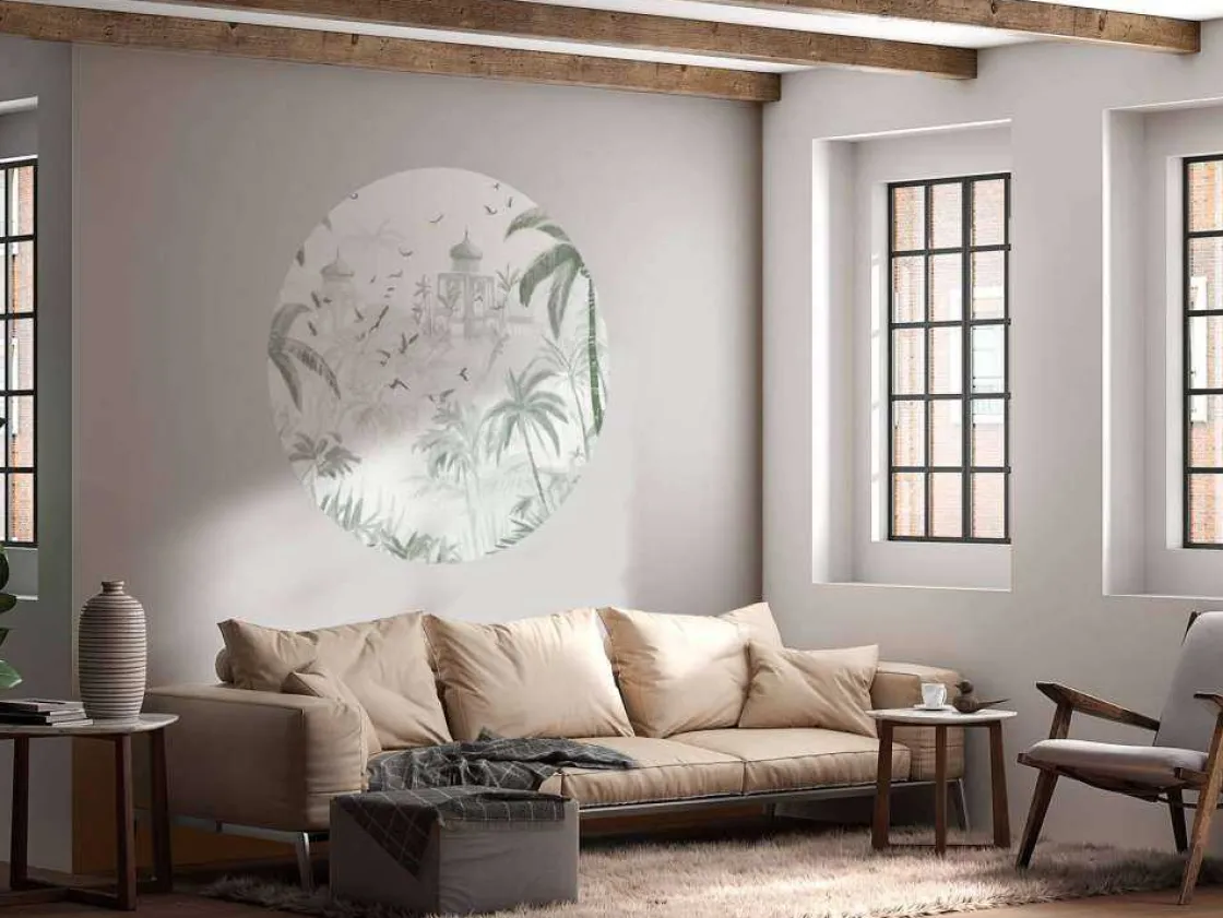 fotobehang__oosterse_tuin_5-1.webp Discount Fotobehang - Oosterse Tuin bij Dageraad, groen Landschappen