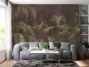 Clearance Fotobehang - Schaduwspel Palmbladeren Kinderkamer | Natuur