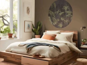 Clearance Fotobehang - Schaduwspel Palmbladeren Kinderkamer | Natuur