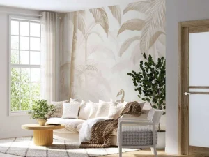 New Fotobehang - Verborgen Jungle met Ibis, taupe Landschappen