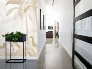 New Fotobehang - Verborgen Jungle met Ibis, taupe Landschappen