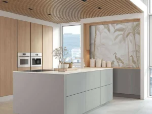 New Fotobehang - Verborgen Jungle met Ibis, taupe Landschappen