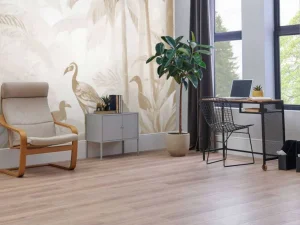 New Fotobehang - Verborgen Jungle met Ibis, taupe Landschappen