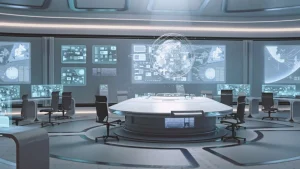 Best Futuristisch commandocentrum fotobehang Computerkamer
