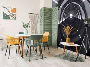 Clearance Futuristische tunnel met reflecterende vloer fotobehang Tienerkamer | 3d