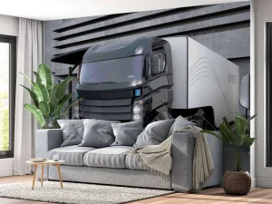 Online Futuristische vrachtwagen fotobehang Tienerkamer | Transport