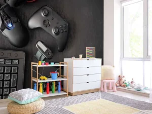 Clearance Game accessoires fotobehang Tienerkamer | Computerkamer