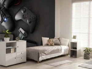 Clearance Game accessoires fotobehang Tienerkamer | Computerkamer