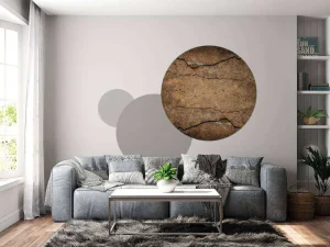 Sale Gebroken bruin cement fotobehang Oppervlakten