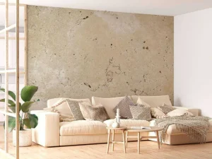 New Geel cement fotobehang Gang | Oppervlakten